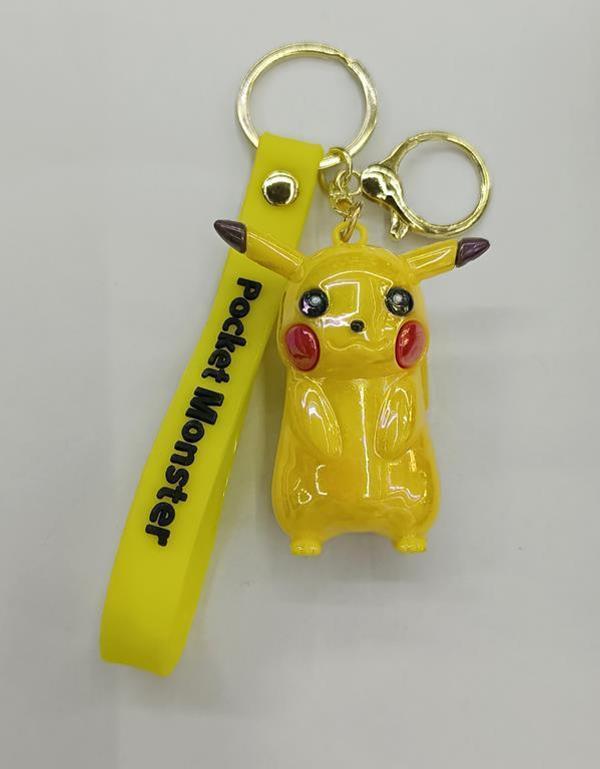 Anahtarlık Pokemon Pikachu Slikon Lüks Anahtarlık Çizgi Film Çanta Cüzdan Süsü   - Image 1