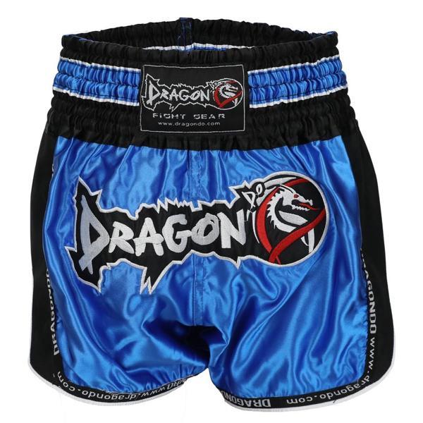 DragonDo MT3075 Retro NEO Kick Boks Şortu Mavi Retro Muay Thai Şort - Image 1