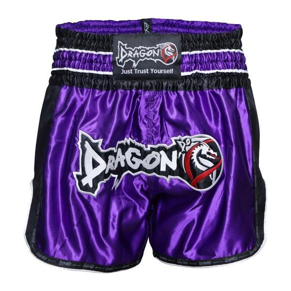 DragonDo MT3075 Retro NEO Kick Boks Şortu Mor Muay Thai Şort - Image 1