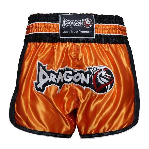 DragonDo MT3075 Retro NEO Kick Boks Şortu Muay Thai Şort Turuncu - Image 1