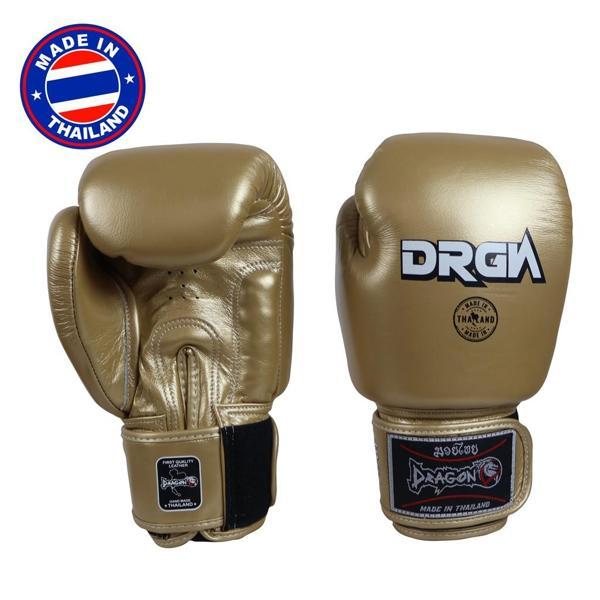 DragonDo DRGN-G3 Hakiki Deri Boks Eldiveni Gold Muay Thai Eldiveni - Image 1