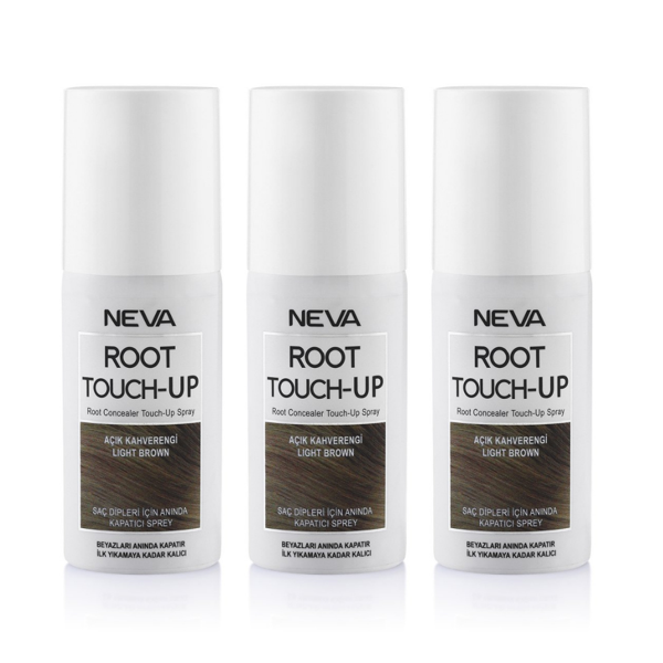 Neva Root Touch Up Kapatıcı Sprey 75 Ml Açık Kahve 3 Adet - Image 1