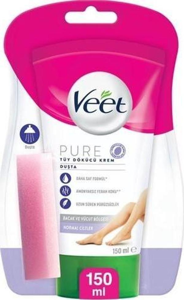 Veet Pure Duşta Tüy Dökücü Krem 150Ml - Image 1