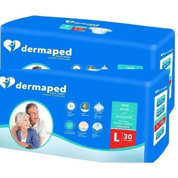 Dermaped Yetişkin Hasta Bezi Belbantlı Large Büyük Boy 30 lu 2 paket / 60 Adet - Image 1