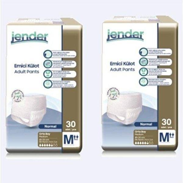 Jender Emici Külot Medium Orta Boy 30'lu 2 paket / 60 adet  - Image 1