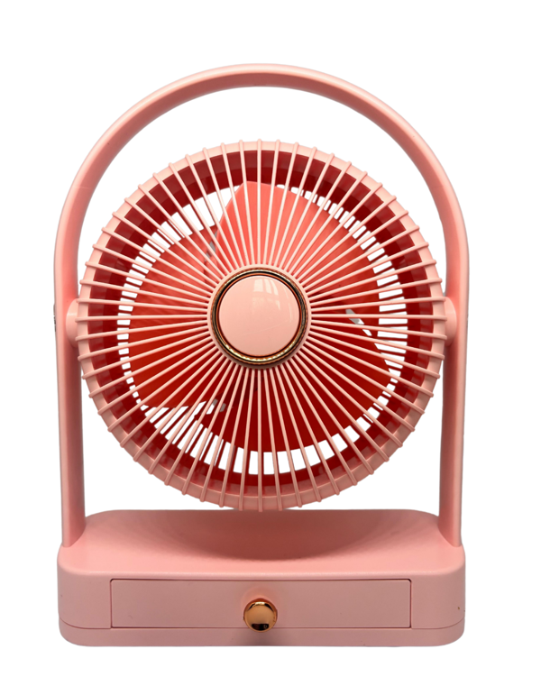 YS2235 Taşınabilir Masaüstü Pembe Usb Fan - Image 1