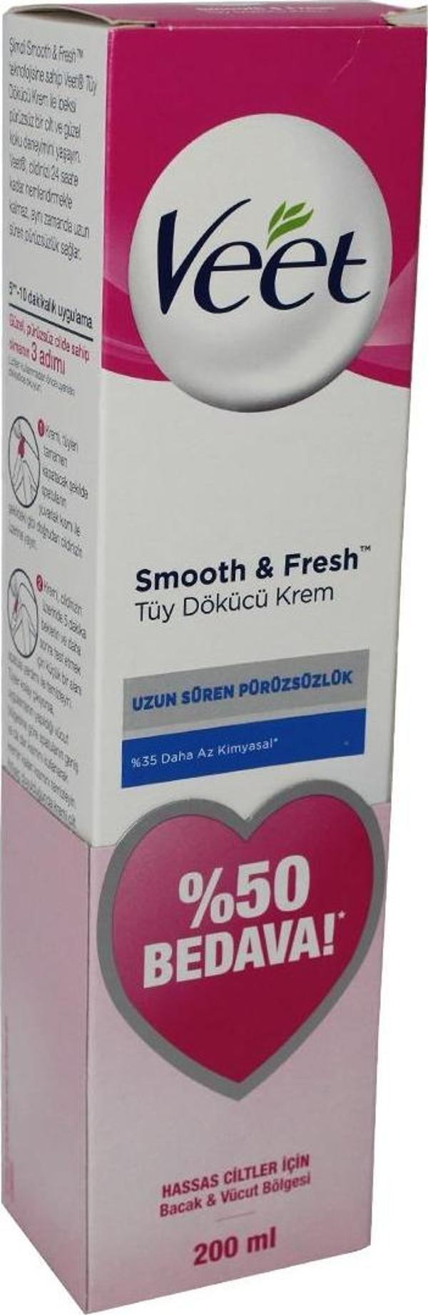 Veet Tüy Dökücü Krem 200 Ml Hassas Ciltler Için Bacak Ve Vücut Bölgesi - Image 1