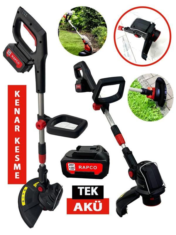 Germany Style Rapco Tek Akülü Kenar Kesme Ot Çim1000 Biçme Tırpan Makinesi Şarjlı - Image 1