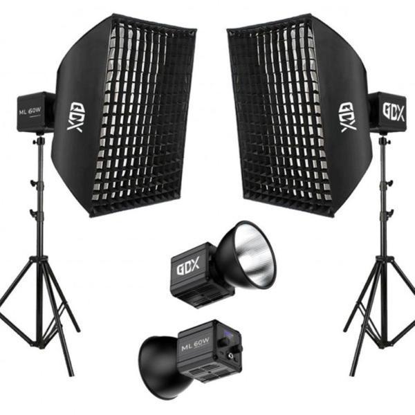 Gdx ML60 Bicolor 60x90 Gridli SoftBox Video ve Ürün Çekim İkili Işık Seti - Image 1