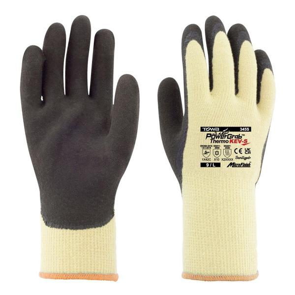 TOWA-PG KEVSThermo345S PowerGrab® Kevlar® Astar Üzerine MicroFinish® Lateks Kaplı İş Eldiveni - Image 1