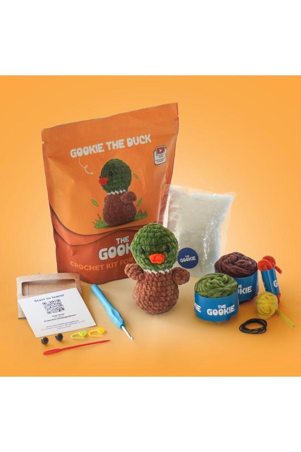 The Gookie Amigurumi Ördek Tığ Kiti, Amigurumi Örgü Seti Tığ Işi Örgü Oyuncak - Image 1