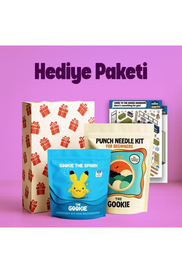 The Gookie Hediye Kutusu | Punch Nakış Kiti Tığ İşi Örgü Seti İzometrik Sticker - Image 1