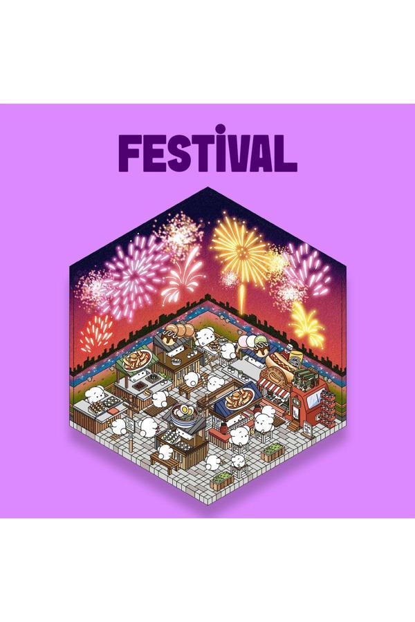 The Gookie Festival Izometrik Sticker, Yapışkanlı 3D Etiket Çıkartma - Image 1