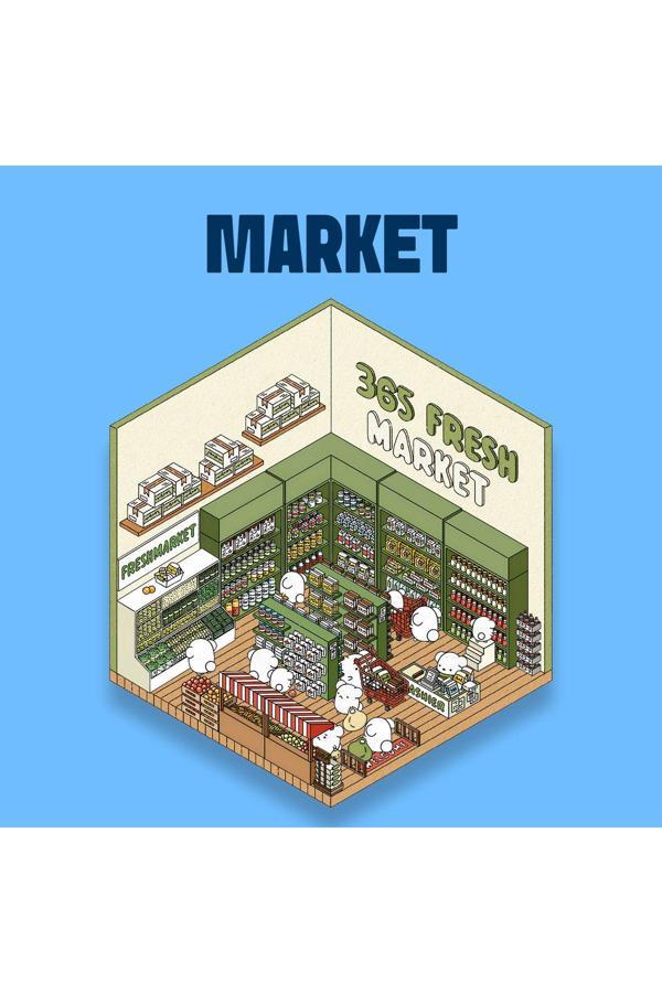 The Gookie Market Izometrik Sticker, 3D Etiket - Image 1