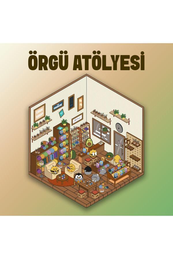 The Gookie Örgü Atölyesi Izometrik Sticker, 3D Etiket Yapışkanlı Çıkartma - Image 1