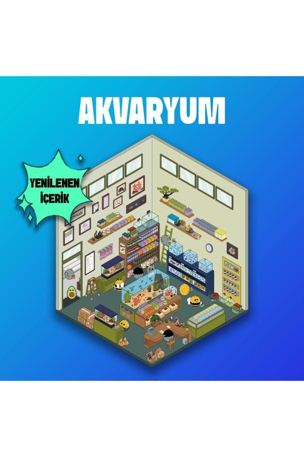 The Gookie Akvaryum Izometrik Sticker, 3D Etiket Yapışkanlı Çıkartma - Image 1