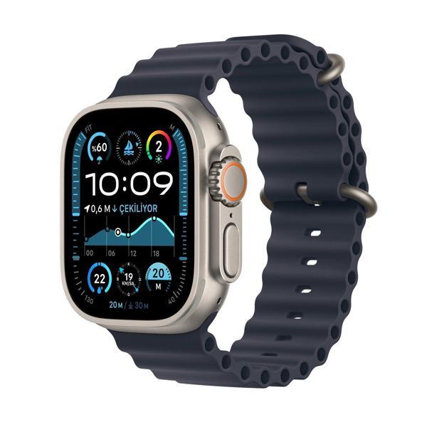 Apple Watch Ultra 2 GPS + Cellular 49mm Natürel Titanyum Kasa Lacivert Ocean Kordon - Image 1