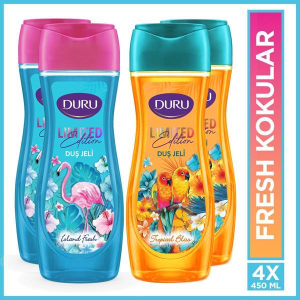 Duru Limited Edition Duş Jeli Tanışma Seti 4x450 Ml (Island Fresh & Tropical Bliss) - Image 1