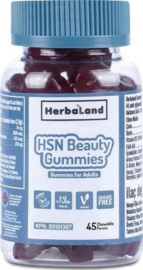 Herbaland Gummies Hsn Beauty 45 Çiğnenebilir Form - Image 1