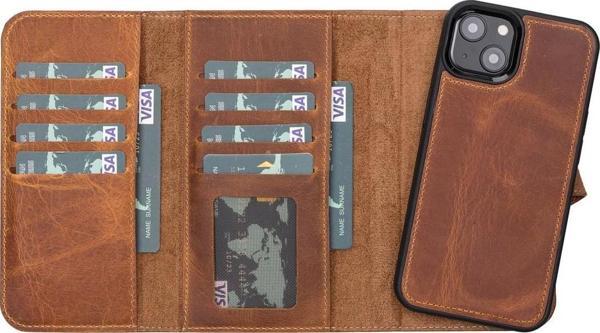 Apple iPhone 13 Uyumlu Deri Cüzdanlı Kılıf Santa G19 Taba - Image 1