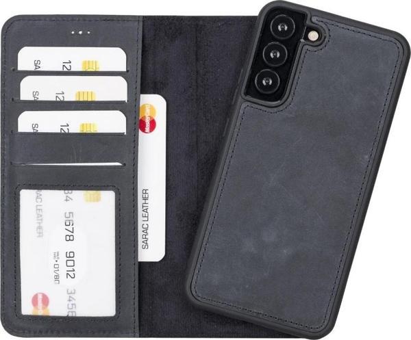 Samsung Galaxy S22 Plus Uyumlu Deri Cüzdanlı Kılıf Liluri G1 - Image 1