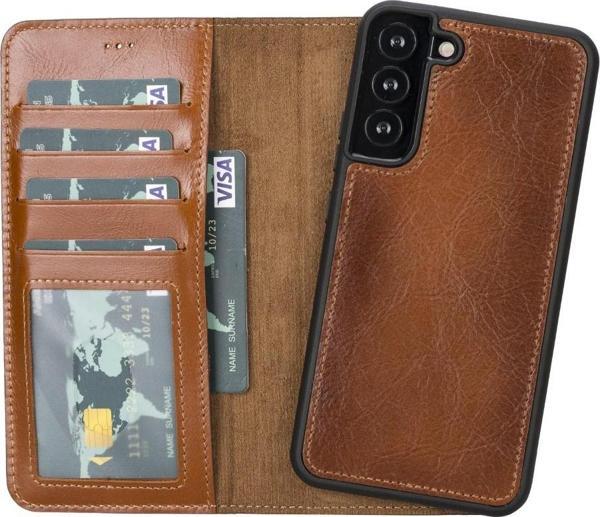 Samsung Galaxy S22 Plus Uyumlu Deri Cüzdanlı Kılıf MWWN RST2EF - Image 1