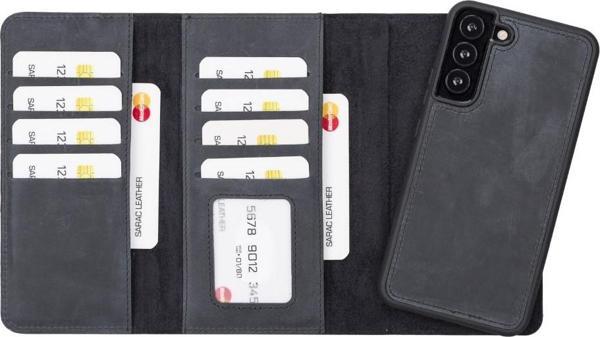 Samsung Galaxy S22 Plus Uyumlu Deri Cüzdanlı Kılıf Santa G1 - Image 1