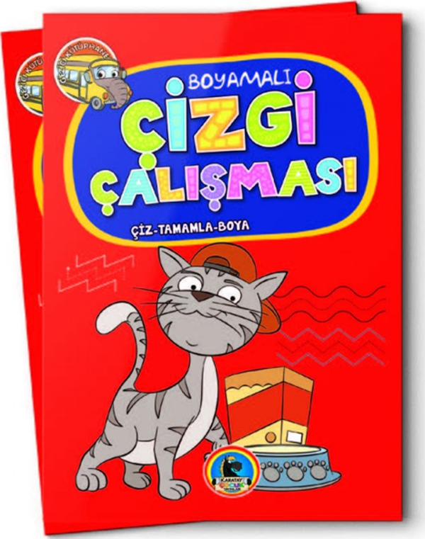 4E Boyama Kitabı Kalın Çizgi Çalışması-2 128 Sayfa Karatay Yayınevi - Image 1