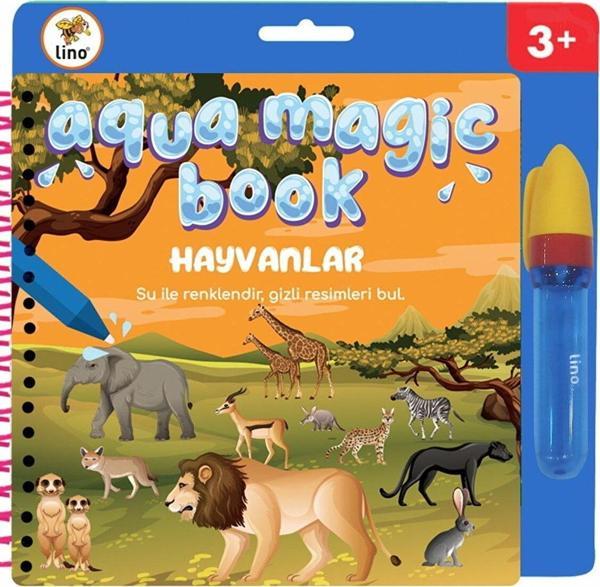 Lino Boyama Kitabı Aqua Magic Book Hayvanlar Sihirli Tfl-1008 - Image 1