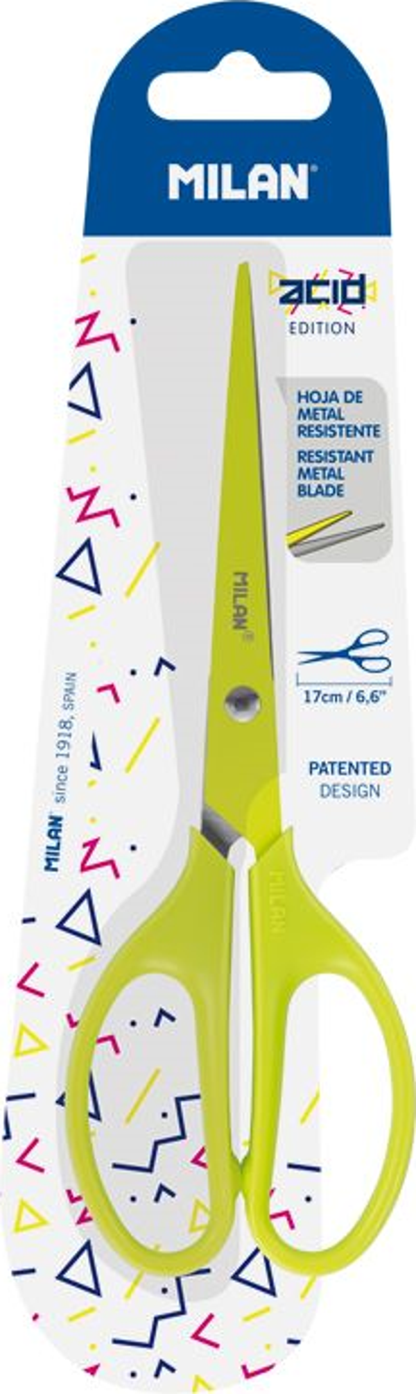 MILAN BWM10425Y ACID OFİS TİPİ MAKAS - SARI - 17CM - Image 1