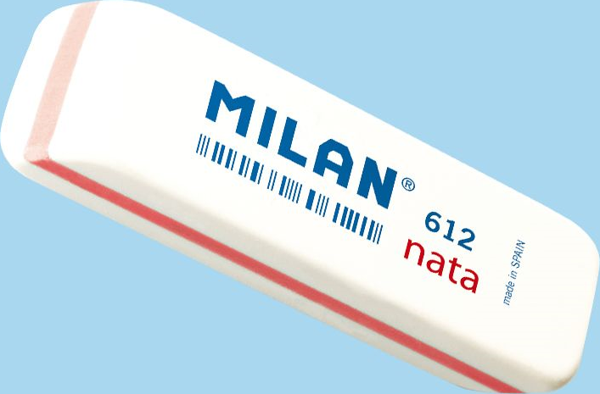 MILAN CPM612 NATA YUMUŞAK PLASTİK SİLGİ - 12ADET - Image 1
