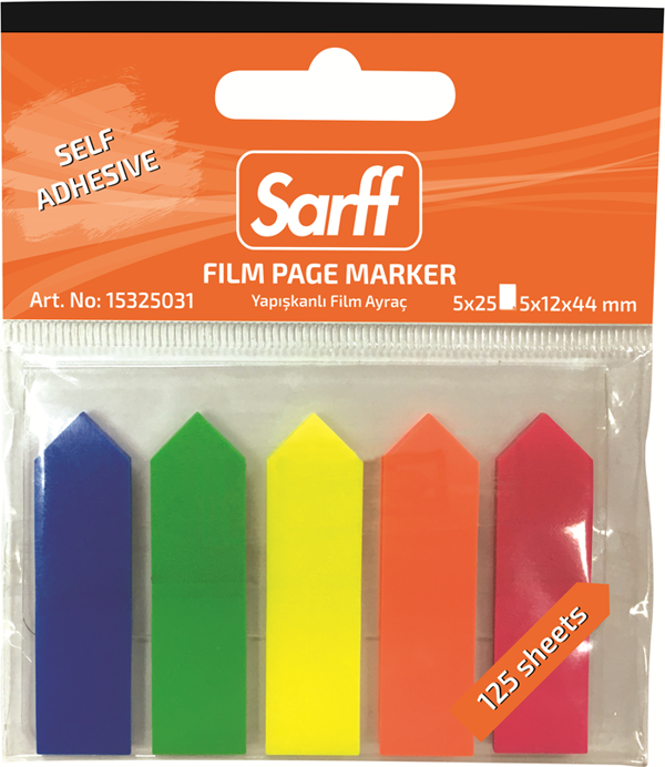 SARFF 5X12X44MM FOSFORLU RENKLER FİLM AYRAÇ(5X25) - 25YP - Image 1
