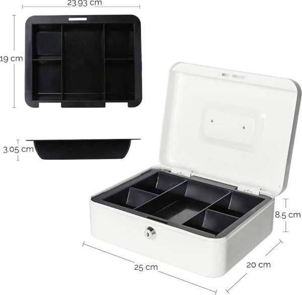 MÜHLEN Cash Box CB250 Büyük Boy Taşınabilir Para Çekmecesi / Kutusu Çıkartılabilir Para Rafları - Image 1