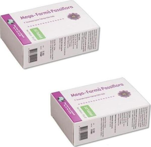Mega Farma Passiflora 30 Tablet 2 Kutu - Image 1
