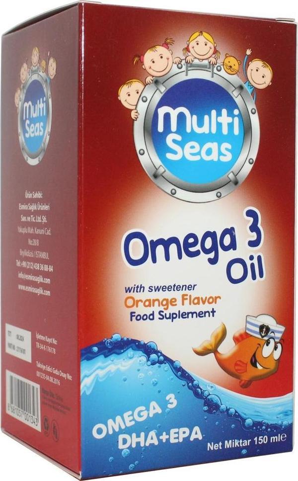 Miraderm Multi Seas Omega 3 Oil Portakal Aromalı 150 Ml - Image 1
