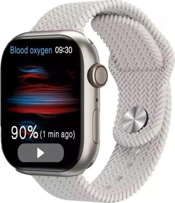 Schitec Watch Hk9 Ultra 2 Amoled Ekran Android İos Harmonyos Uyumlu Akıllı Saat Beyaz - Image 1