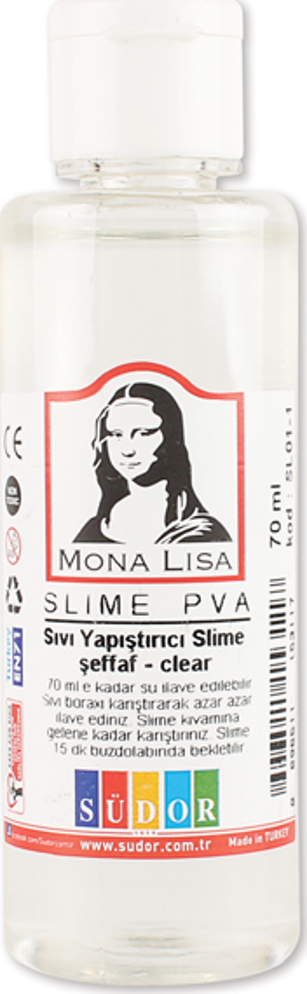 Südor Monalisa Sl01-1 Sıvı Yapıştırıcı Slime 70 Ml Şeffaf (12 Li Paket) - Image 1