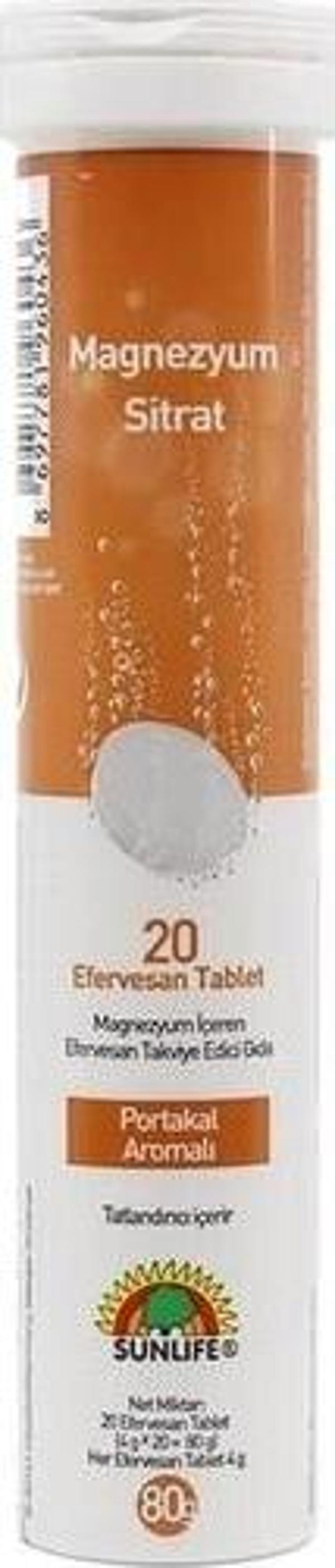 Sunlife Magnezyum Sitrat 20 Efervesan Tablet - Image 1