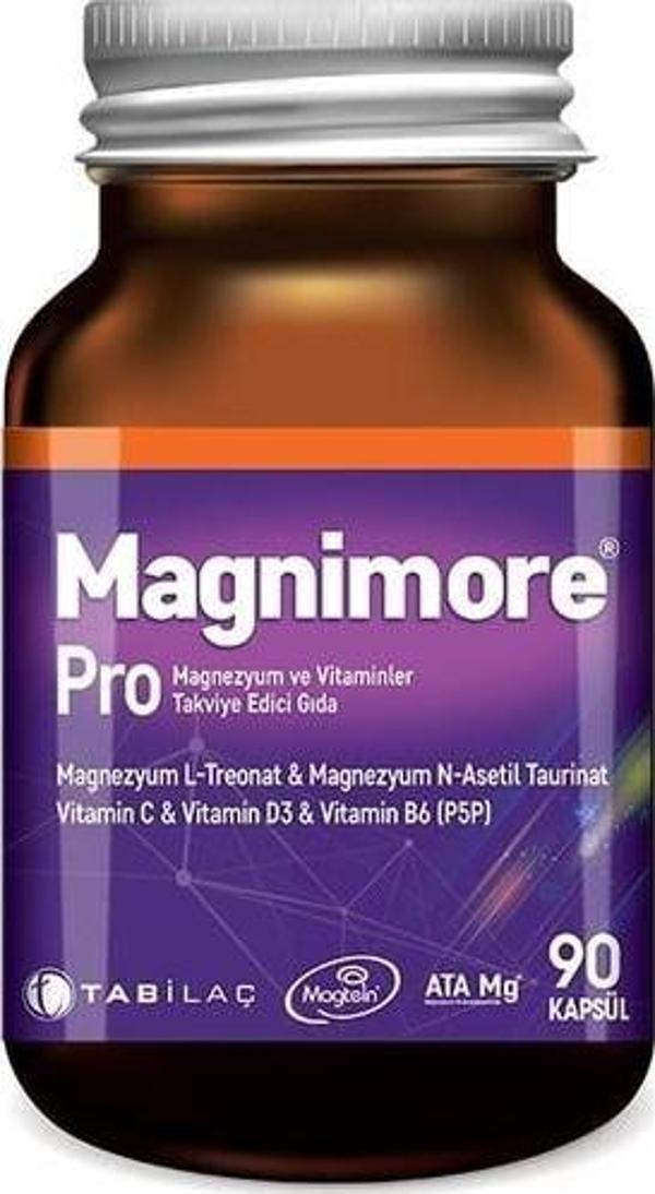 Tab Magnimore® Pro Magnezyum Ve Vitaminler Takviye Edici Gıda 90 Kapsül - Image 1