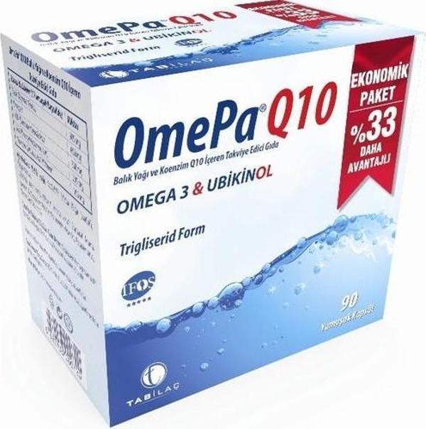 Tab İlaç Omepa-Q10 Omega 3 Ubiquinol Balık Yağı 90 Kapsül - Image 1