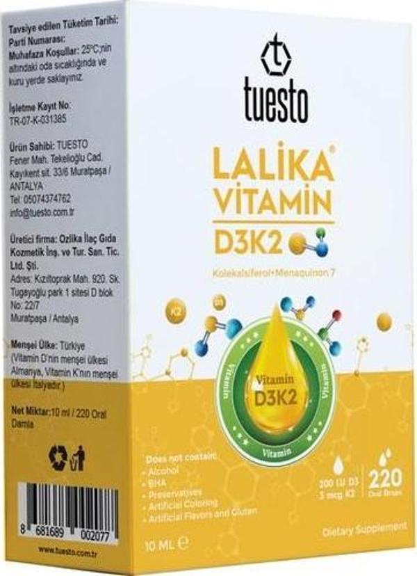 Tuesto Lalika Vitamin D3 K2 Damla 10 ml - Image 1