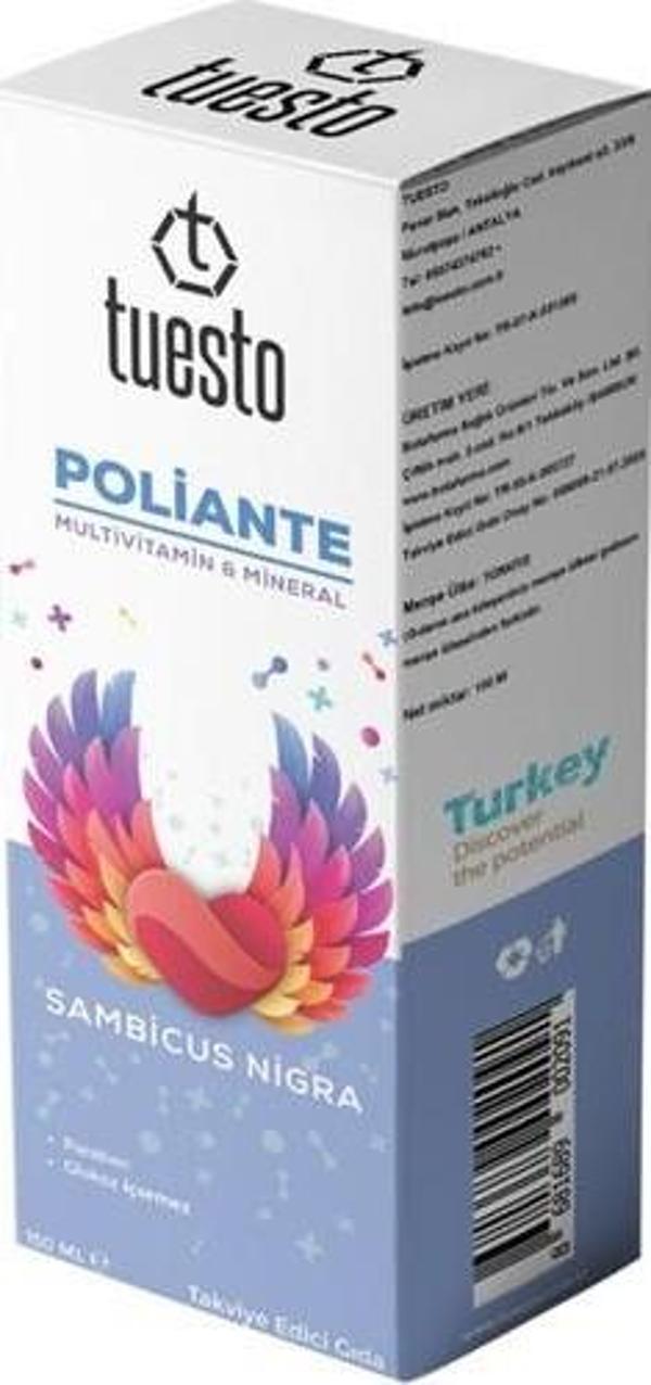 Testo Poliante Multivitamin Mineralli Kara Mürverli Şurup 150Ml - Image 1