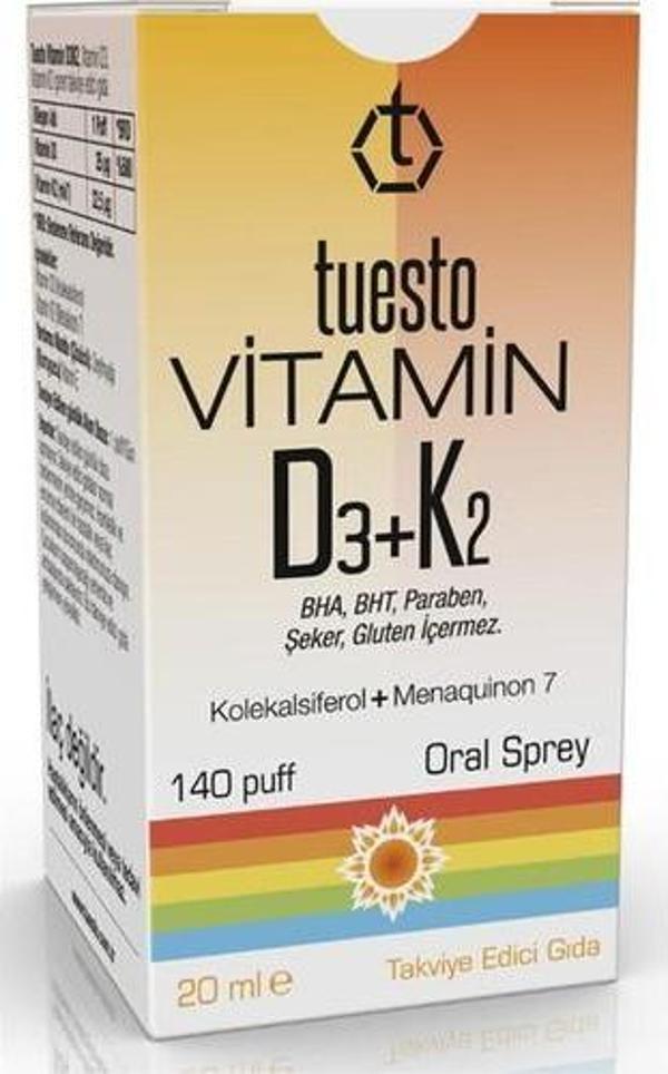 Testo Vitamin D3 K2 Yetişkin Sprey 20 ml - Image 1