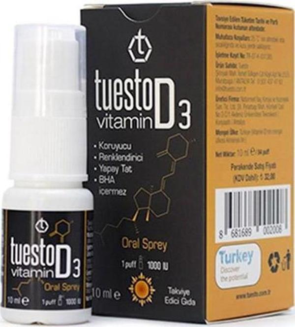 Testo Yetişkin D3 Vitamin Sprey 10 ml - Image 1