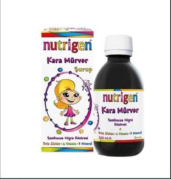 Nutrigen Elderberry Kara Mürver Beta Glukan Şurup 200 Ml Çocuk Şampuan Hediyeli - Image 1