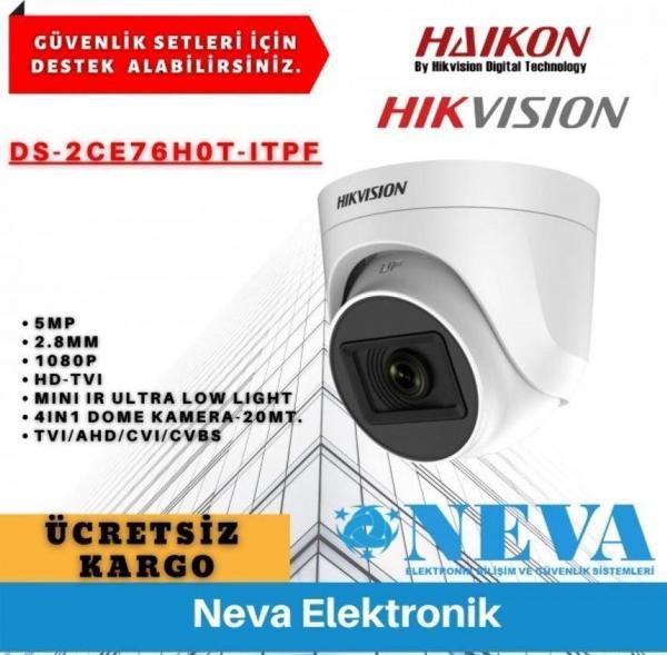 Haikon DS-2CE76H0T-ITPF 5MP 2.8MM AHD KAMERA DOME - Image 1