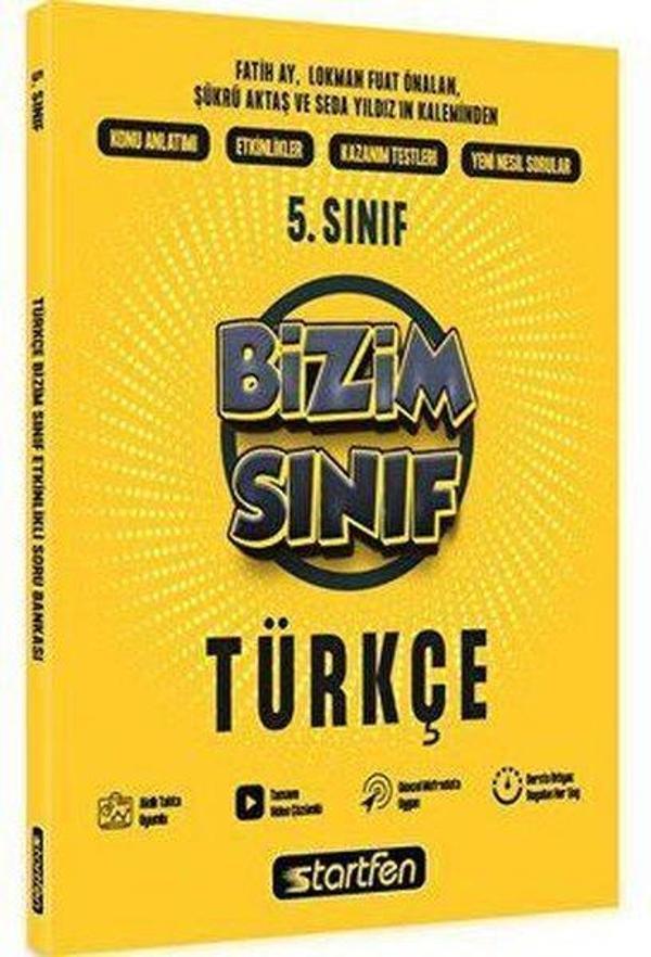 5. Sınıf Bizim Sınıf Türkçe Etkinlikli Soru Bankası - Startfen Yayınları - Image 1