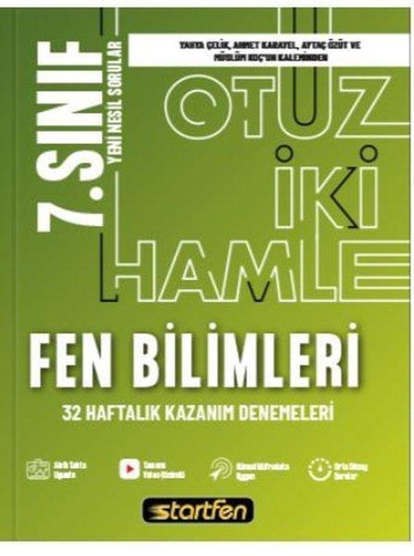 7. Sınıf Fen Bilimleri 32 Deneme Haftalık Kazanım Denemeleri - Startfen Yayınları - Image 1