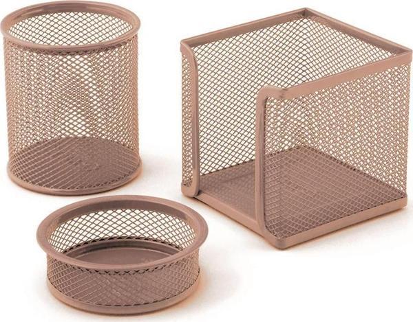 Mas 3 lü Masaüstü Perfore Set (Kalemlik + Küpnotluk + Ataçlık) - Image 1