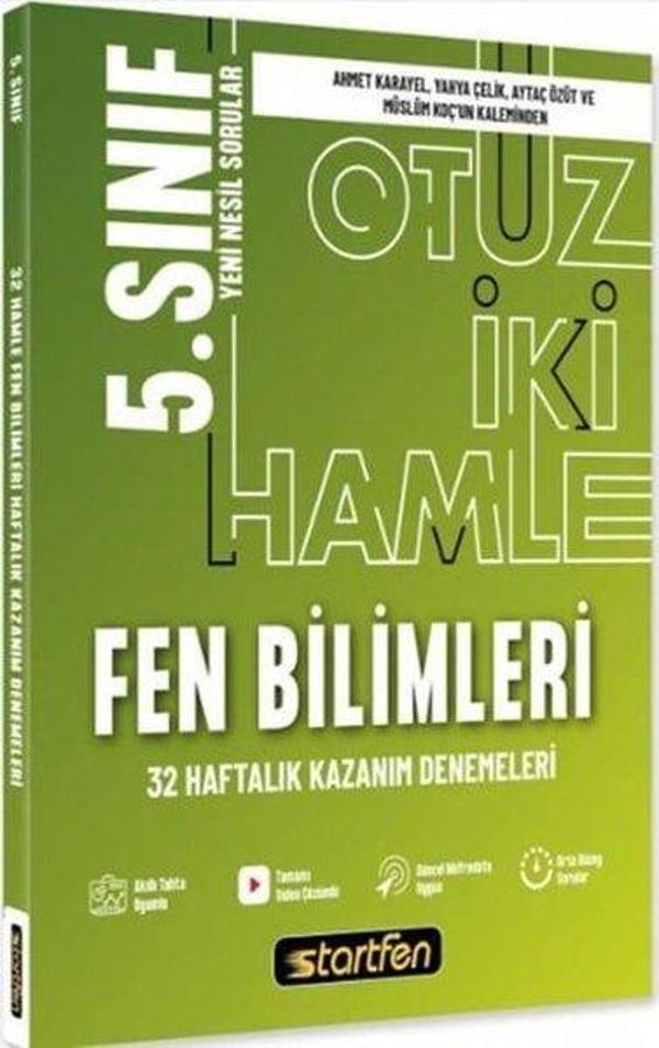 5. Sınıf Fen Bilimleri 32 Deneme Haftalık Kazanım Denemeleri - Startfen Yayınları - Image 1